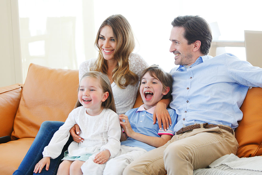 Family enjoying Indoor air qualty